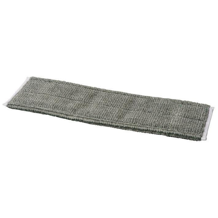 Egy téglalap alakú szürke TASKI MicroEasy Scouring Mop HD pad Diversey Deutschland-tól, strukturált szövettel és fehér szegélyekkel, nagy tapadású padlók tisztítására, laposan van ábrázolva egy fehér háttéren.