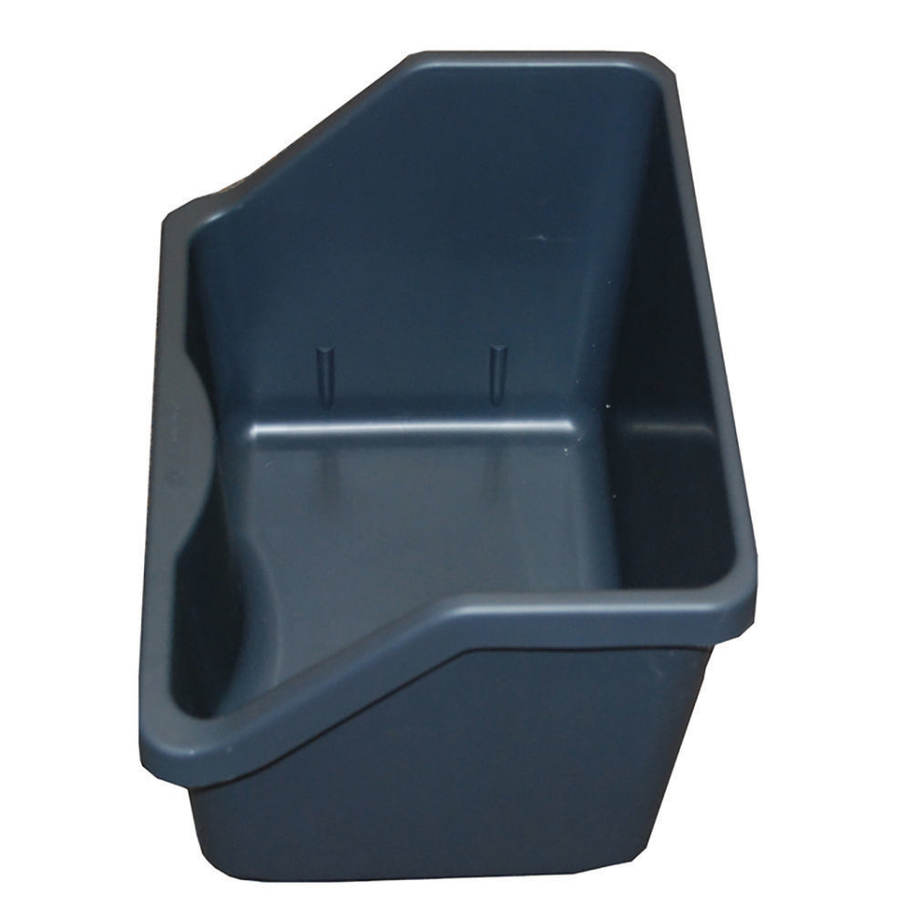 A Diversey Deutschland GmbH & Co. OHG (Art. 7517279, 1 darab) TASKI félfiókja vezetősínt igényel, sötétszürke, műanyagból készült és okos tárolási megoldást kínál - fehér háttér előtt ferdén ábrázolva.