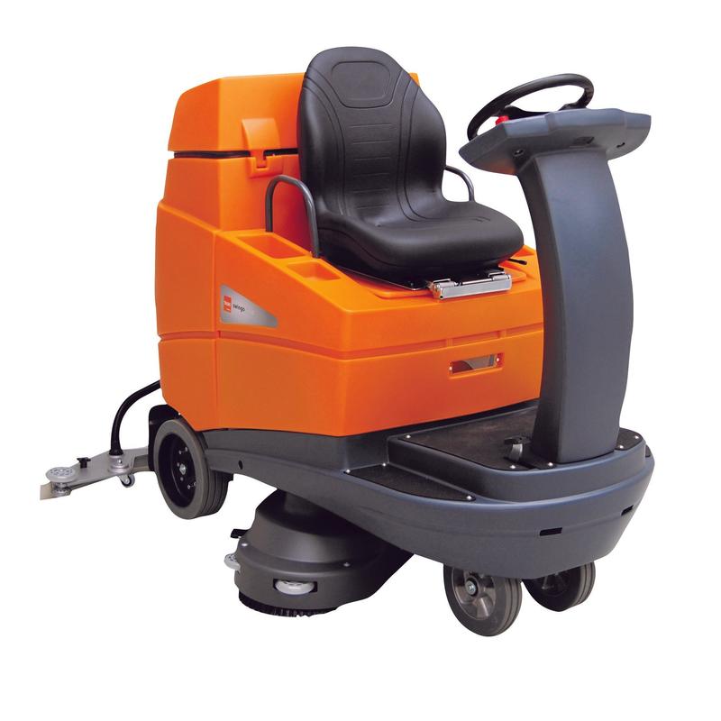 A TASKI swingo 5000 a Diversey Deutschland GmbH & Co. OHG-tól egy kompakt, hatékony ráülős súroló-szívógép IntelliFlow rendszerrel, 24V 330Ah akkumulátorral és külső töltővel - ideális nagy padlófelületek tisztítására.