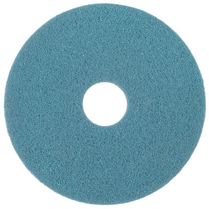 A Twister Pad Blau – kerek a Diversey Deutschland GmbH & Co. OHG-tól, ideális kőpadlókhoz, lapos, strukturált kék felülettel és központi lyukkal rendelkezik, és fehér háttéren felülről van ábrázolva.