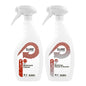 Két fehér 750 ml-es szórófejes flakon a Diversey-től: "SURE Washroom Cleaner" és "SURE Washroom Cleaner & Descaler" piros/szürke buborék címkékkel. Környezetbarát tisztítószerek a fürdőszoba alapos tisztaságáért.