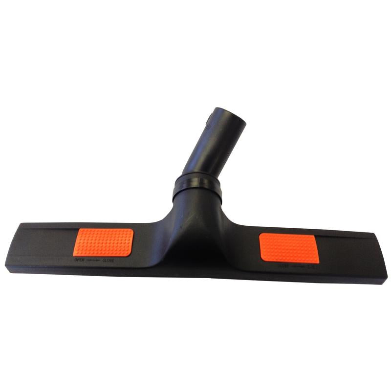 Egy 400 mm-es padlófúvóka a Diversey Deutschland GmbH & Co. OHG TASKI Steamer-hez, hajlított csatlakozóval és két narancssárga oldalpárnával, különböző felhasználásokhoz alkalmas. A csomag 1 darabot tartalmaz.