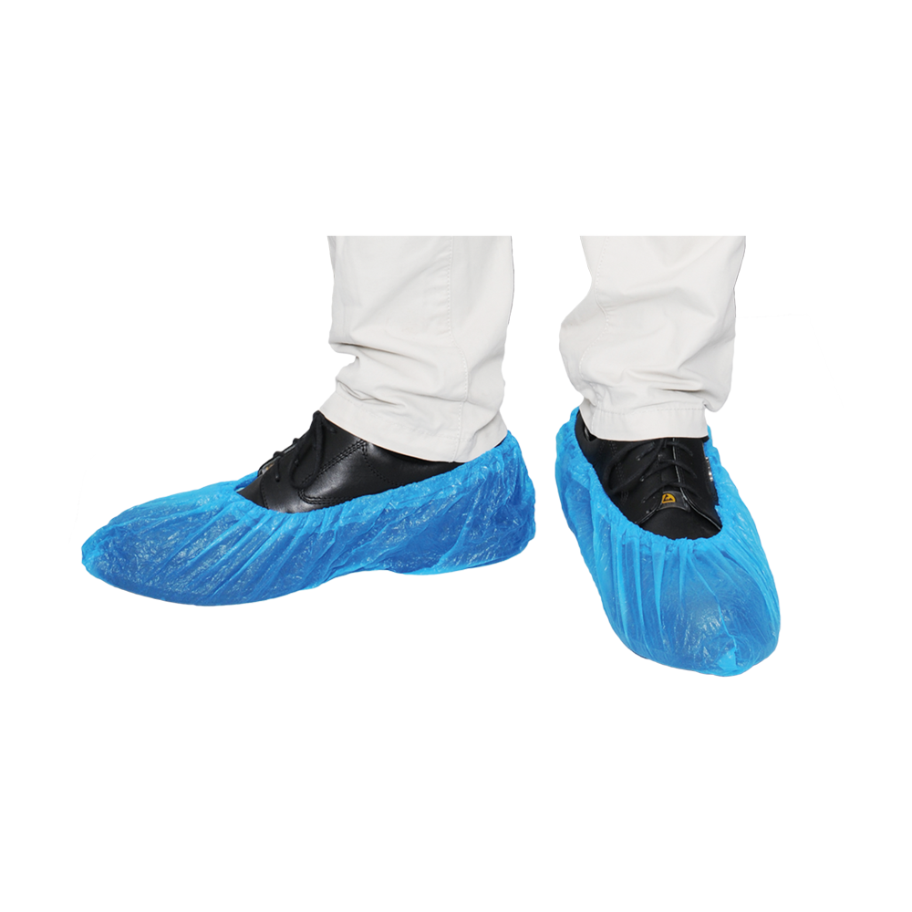 MaiMed-Cover CPE cipővédők Eldobható cipőhuzatok CPE-ből, kék, 100 db/csomag. | Csomag (100 db)