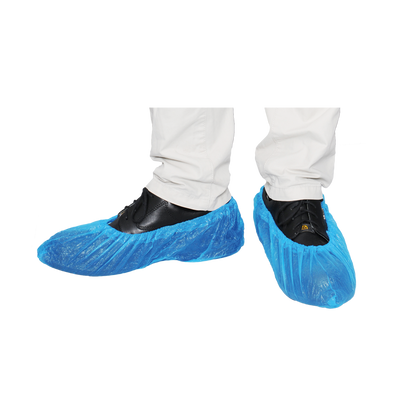MaiMed-Cover CPE cipővédők Eldobható cipőhuzatok CPE-ből, kék, 100 db/csomag. | Csomag (100 db)