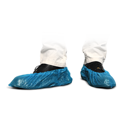 MaiMed-Cover PE cipővédők Eldobható cipőhuzatok PE-ből, kék, 100 db/csomag. | Csomag (100 db)