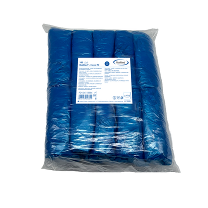 MaiMed-Cover PE cipővédők Eldobható cipőhuzatok PE-ből, kék, 100 db/csomag. | Csomag (100 db)