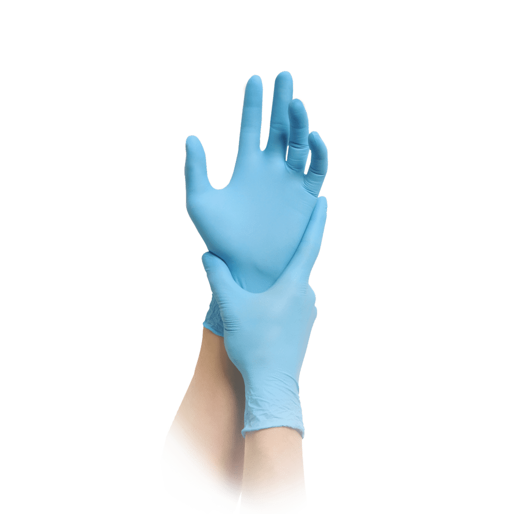 MaiMed-solution 100 latexmentes kesztyű, kék, 100 db/doboz