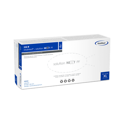 MaiMed-solution next kék nitril kesztyű, nem steril, latexmentes, 200 db/doboz