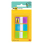 Egy csomag 3M Post-it® Index jelölőcímke, standard (25,4 mm x 43,2 mm), 60 jelölőcímke különböző színekben egy adagolóban. Ideális dokumentumok rendezéséhez; a csomagoláson Post-it® és 3M Deutschland GmbH márkajelzéssel.
