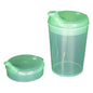 NITRAS szippantó csésze készlet, polipropilén, zöld, 3 db, 1 csésze űrtartalom 250 ml, 1 fedőnyílás 12x10 mm, 1 fedőnyílás 4x4 mm, doboz 50 szett | Karton (1 csomag)