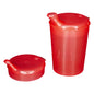 NITRAS szippantó csésze készlet, polipropilén, piros, 3 db, 1 csésze űrtartalom 250 ml, 1 fedőnyílás 12x10 mm, 1 fedőnyílás 4x4 mm, doboz 50 szett | Karton (1 csomag)