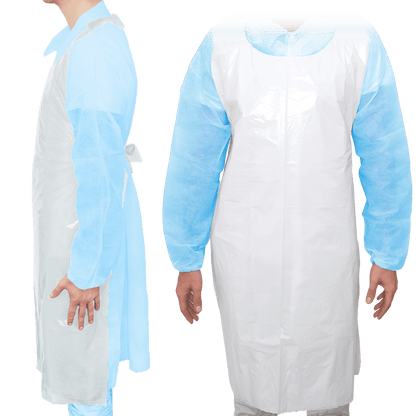 MaiMed-Apron Light PE, kötény PE-ből 75x120cm fehér, 100 db/csomag, blokkolt, sima felületű | Csomag (100 db)