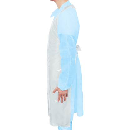 MaiMed-Apron Light PE, kötény PE-ből 75x120cm fehér, 100 db/csomag, blokkolt, sima felületű | Csomag (100 db)