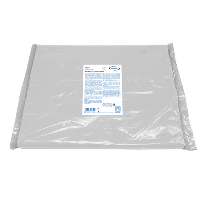 MaiMed-Apron Light PE, kötény PE-ből 75x120cm fehér, 100 db/csomag, blokkolt, sima felületű | Csomag (100 db)