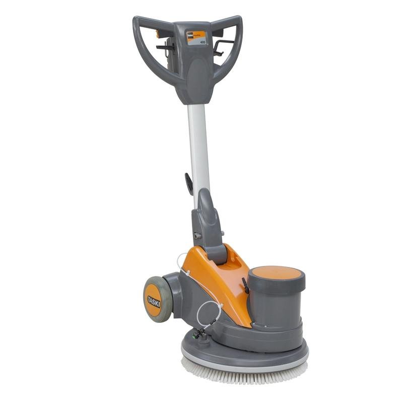 A TASKI ergodisc 400 Diversey Deutschland GmbH & Co. OHG egy szürke-narancssárga nagysebességű súrolókefe (400 ford./perc) kerek sörtés fejjel, fogantyúval és hálózati kábellel - ideális permetezéses tisztításhoz és polírozáshoz. Csomagolás: 1 darab.