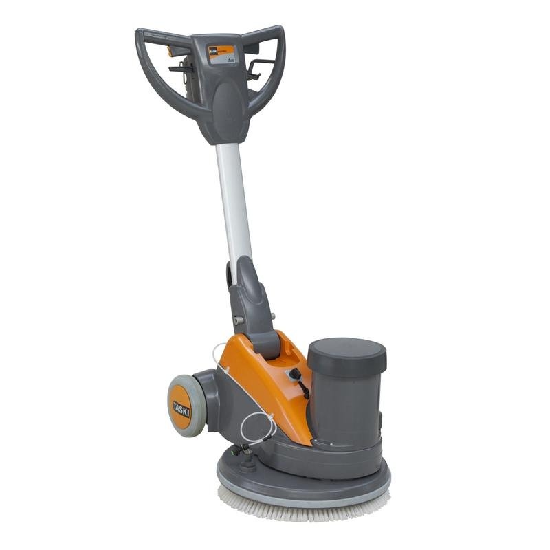 A TASKI ergodisc duo a Diversey Deutschland GmbH & Co. OHG-tól egy kereskedelmi forgalomban kapható padlótisztító gép két sebességgel (165/330 ford./perc), amely ideális alaptisztításhoz, polírozáshoz, csiszoláshoz és egyebekhez kemény padlókon.