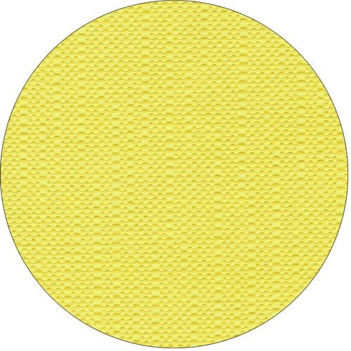 Fehér háttéren egy sárga, kör alakú ostya látható rácsos felülettel, amely a „ROYAL Collection“ szalvéta asztalterítő 120 cm x 180 cm a PAPSTAR GmbH-tól magas minőségű dizájnjára emlékeztet.