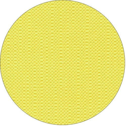 Fehér háttéren egy sárga, kör alakú ostya látható rácsos felülettel, amely a „ROYAL Collection“ szalvéta asztalterítő 120 cm x 180 cm a PAPSTAR GmbH-tól magas minőségű dizájnjára emlékeztet.
