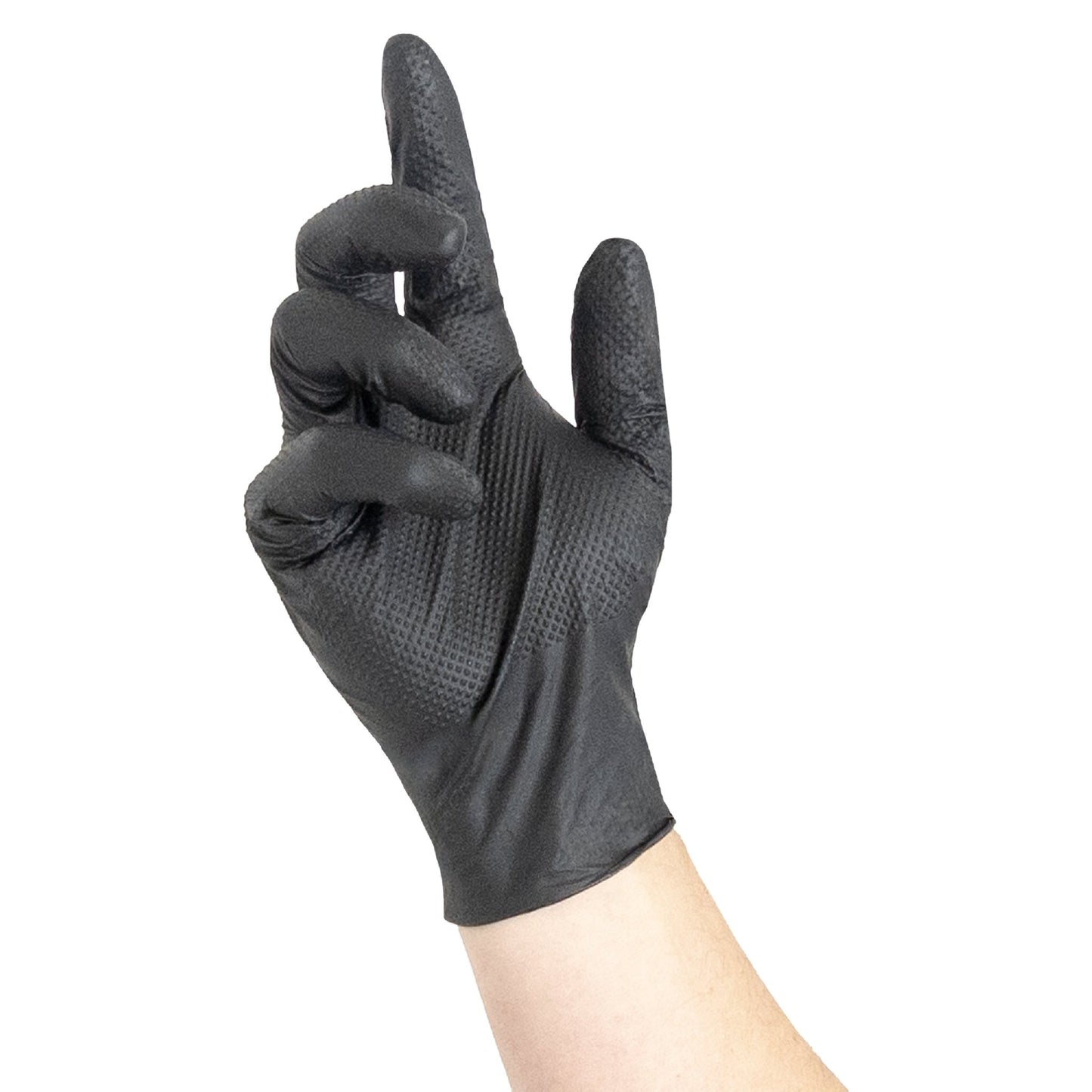 NITRAS TOUGH GRIP LIGHT, nitril eldobható kesztyű, fekete