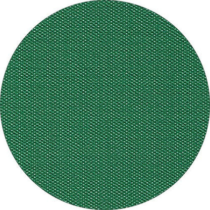 Egy zöld Starpak asztalterítő közeli képe, szövetre emlékeztető, "soft selection plus" vlies, mutatja a strukturált szövetet és a látható szálakat egy kerek kereten belül.