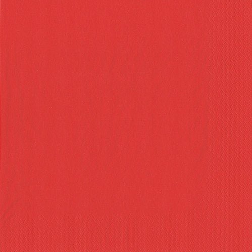 A PAPSTAR GmbH 50 szalvétája egyszerű, egyszínű, élénk piros, 2 rétegű, négyzet alakú szalvéták enyhén texturált szélekkel, 40 cm x 40 cm-es méretben, 1/4 formátumban hajtva.