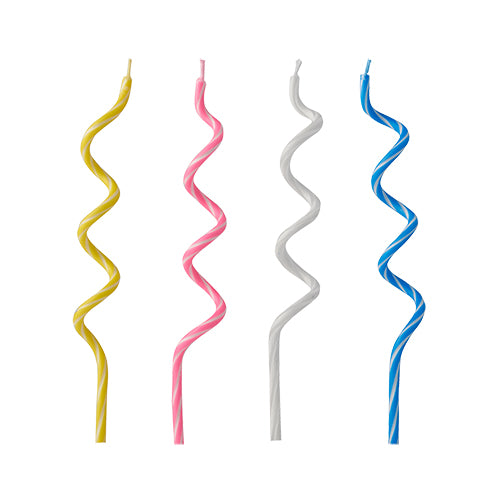 Die PAPSTAR Geburtstagskerzen "Spirale", farbig sortiert (12,5 cm, 12 Stück, PAPSTAR GmbH), eignen sich perfekt als bunte Deko und Geburtstagskerzen für jede Feier.