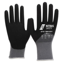 NITRAS SKIN FLEX V, szerelőkesztyű, szürke/fekete