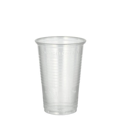 A Starpak 25 ivópohár PP-ből (0,2l, Ø7,03cm, 9,9cm) átlátszó, vízszintes bordákkal és kissé kiszélesedő peremmel – ideális útközben.