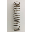 Eine einzelne Dr. Schnell Feder für Spender V10 (1 Stück) von DR.SCHNELL GmbH & Co. KGaA ist senkrecht vor weißem Hintergrund abgebildet; die Stahlspiralfeder hat gleichmäßig verteilte Windungen und passt zu Dosieranlagen Wandspender und Zubehör.