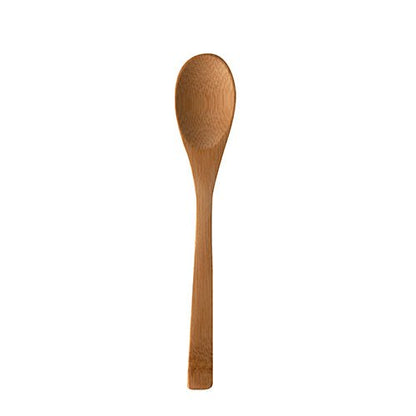A PAPSTAR bambuszkanál "pure" (16,5 cm) a PAPSTAR GmbH-tól egy környezetbarát, stabil kanál ovális merítővel és egyenes nyéllel - itt a 10 darabos csomagban fehér háttér előtt.