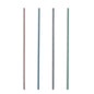 Négy egyenes PAPSTAR GmbH papírszívószál (21 cm, Ø 6 mm) függőlegesen van elrendezve fehér háttér előtt. A színes PAPSTAR szívószálak világos rózsaszín, kék, szürke és zöld színben kaphatók.