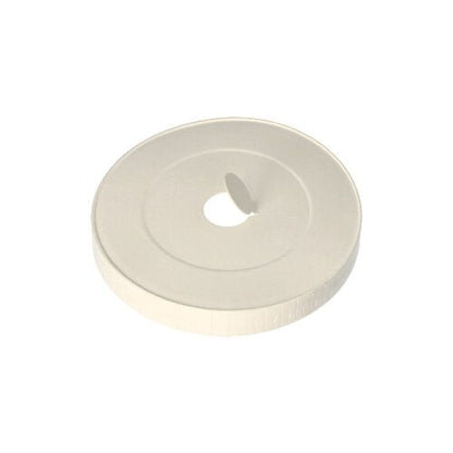 A PAPSTAR ivópohár fedél, kerek Ø 8 cm, fehér karton/ fólia (50 darab) a PAPSTAR GmbH-tól ideális környezetbarát használatra, és lapos, kerek kialakítást mutat füllel és lyukkal.