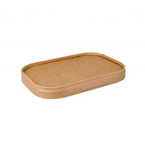 Der umweltfreundliche PAPSTAR 25 Deckel für Verpackungsbecher aus brauner Pappe (rechteckig, 2x17,3x12,3 cm) mit leicht erhöhten Kanten wird von PAPSTAR GmbH im 25er-Set angeboten und ist auf schlichtem weißem Hintergrund präsentiert.