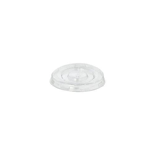 A Starpak 125 dressingpohárhoz való fedél, PET kerek Ø 5,9 cm · 0,7 cm átlátszó, egy átlátszó kerek fedél emelt peremmel és középen kör alakú területtel az eldobható italpoharakhoz; fehér háttéren ábrázolva (125 darab).