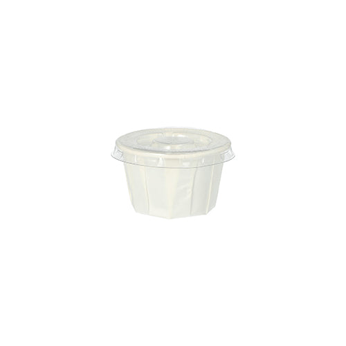 A Starpak 125 dressingpohárhoz való fedél egy átlátszó, kerek PET fedél (Ø 5,9 cm, 0,7 cm) fűszerpoharakhoz. Optimális átláthatóság érdekében fehér háttéren ábrázolva. A csomag 125 darabot tartalmaz.