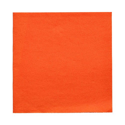 Egy négyzet alakú szalvéta a PAPSTAR GmbH-tól a „DAILY Collection“ (32 x 32 cm, 1/4-hajtás, narancs, 50 darab) bemutatkozik fehér alapon, és meggyőzi magas színvonalú struktúrájával.