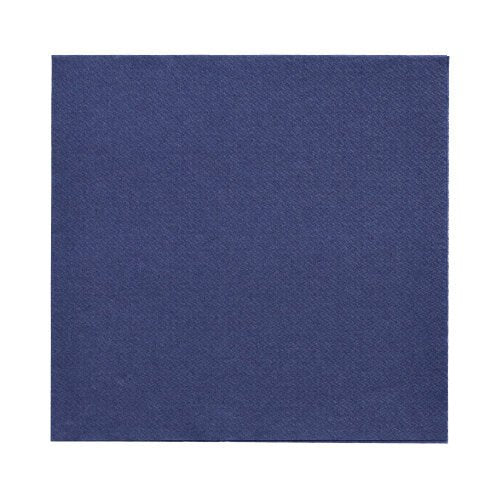 A képen egyszerű, sötétkék PAPSTAR 150 szalvéta "DAILY Collection" 1/4-hajtás, 32x32 cm a PAPSTAR GmbH-tól fehér alapon.