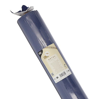 Egy PAPSTAR GmbH ROYAL Collection asztalterítő tekercs, textilszerű, PV-Tissue Mix (20 m x 1,18 m) bézs címkével, szöveggel és szimbólumokkal fehér háttér előtt ábrázolva. Prémium minőségre gyártva.