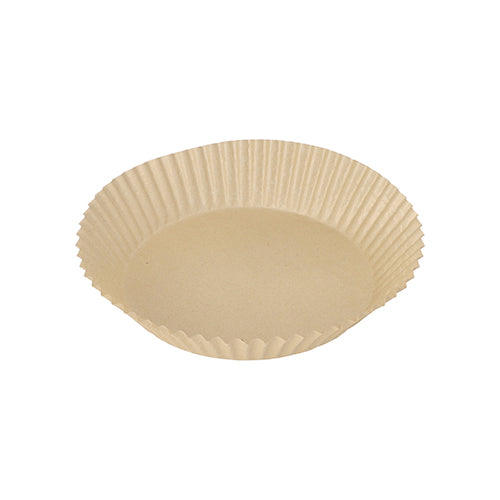 Fehér alapon egyetlen, üres PAPSTAR 100 sütőpapír forrólevegős sütőkhöz (4,5 cm magas) a PAPSTAR GmbH-tól hőálló papírból hullámos oldalakkal látható.