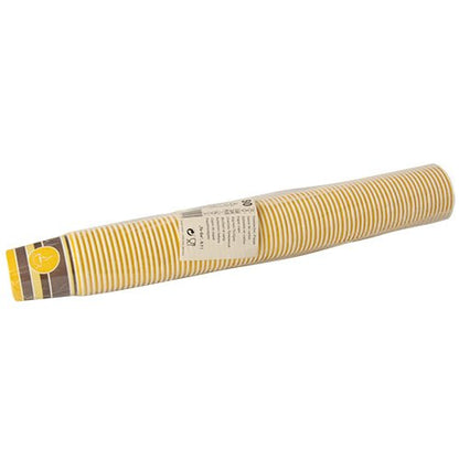 Egy csomag 80 Starpak "To Go" papírpohár (0,1 l, Ø 6 cm) környezetbarát papírból, átlátszó fóliába csomagolva termékinformációval és márka címkével.