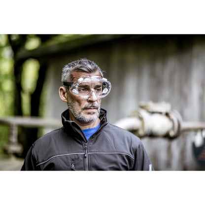 NITRAS VISION PROTECT BASIC, teljes látású védőszemüveg, átlátszó / átlátszó, EN 166 | Csomag (10 db)