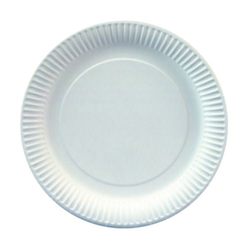 A Starpak 20 tányér kerek, fehér papírtányér (Ø 23 cm) recézett széllel, ideális partikra. 20 darabos csomagban kapható, fehér háttér előtt felülről ábrázolva. Márka: Starpak.