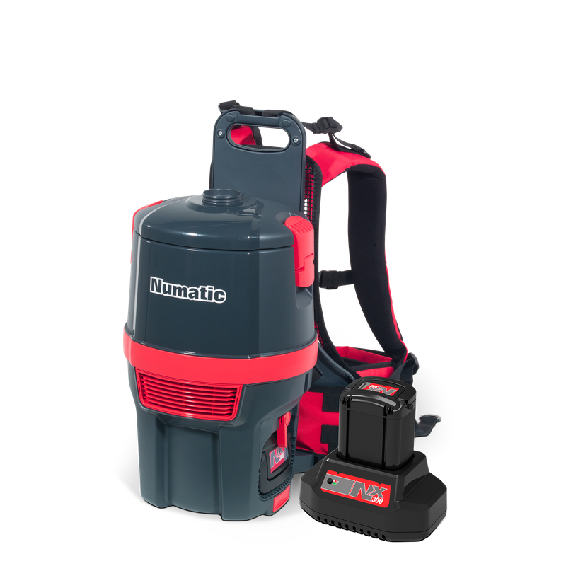 Numatic akkumulátoros háti porszívó RSB150NX/1, grafit, tartozékkészlet AA30E | Csomag (1 db)