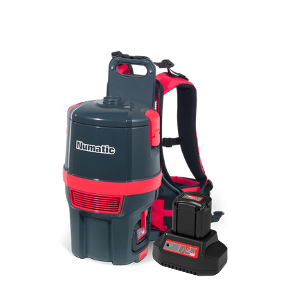 Numatic akkumulátoros háti porszívó RSB150NX/1, grafit, tartozékkészlet AA30E | Csomag (1 db)