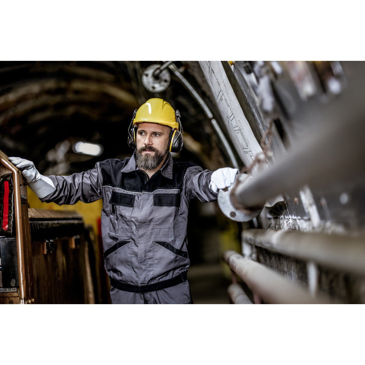 NITRAS MUTE DEFENDER PRO, fülvédő, fekete / sárga, EN 352-3 műanyag | Csomag (1 db)