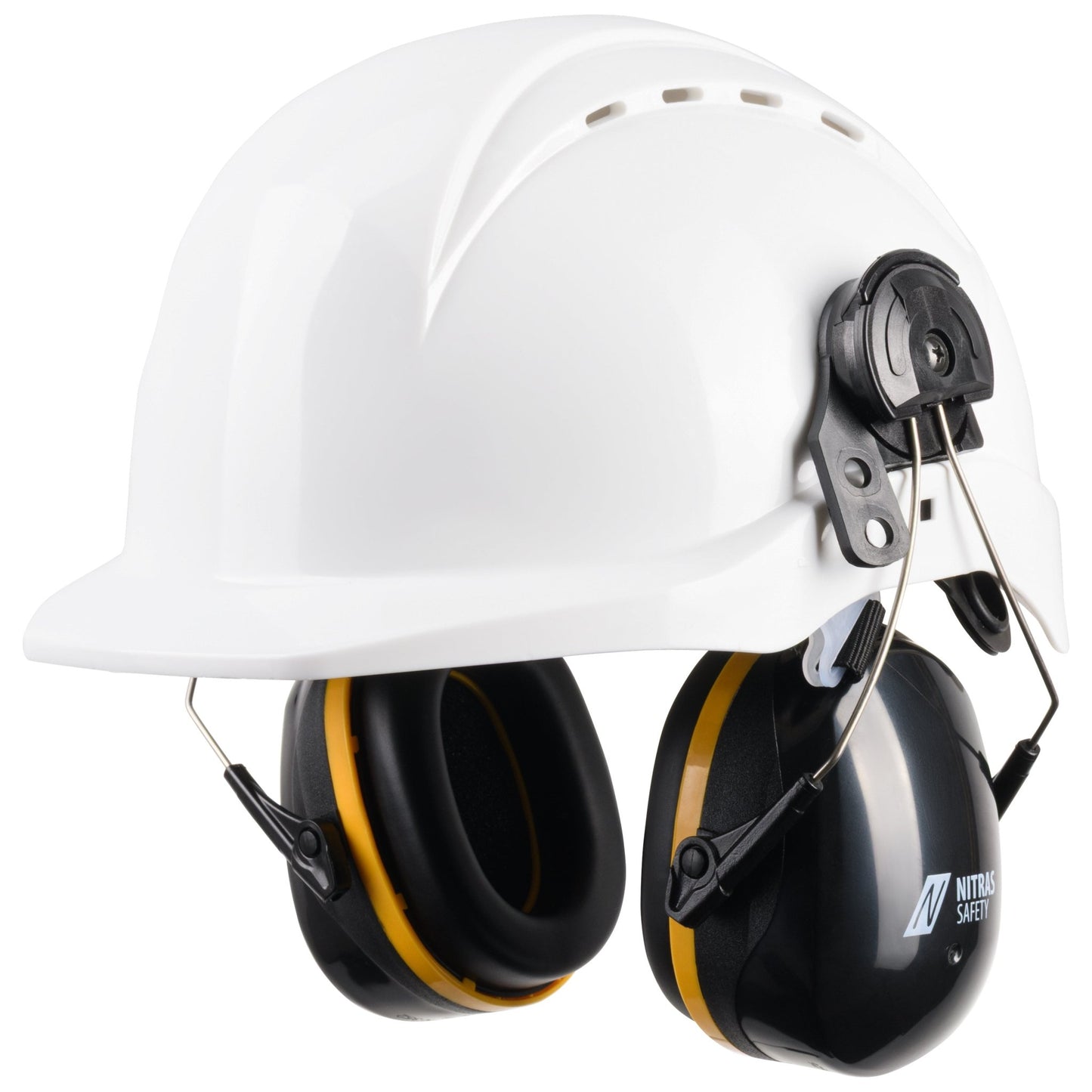 NITRAS MUTE DEFENDER PRO, fülvédő, fekete / sárga, EN 352-3 műanyag | Csomag (1 db)