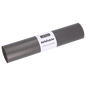 A képen az EMIL DEISS KG (GmbH + Co.) szemeteszsákok egy tekercse látható, DEISS 94020 - 550x650 mm, 60-as típus, szürke | tekercs (25 darab), fehér "szemeteszsákok" címkével, egyszínű világos háttéren.