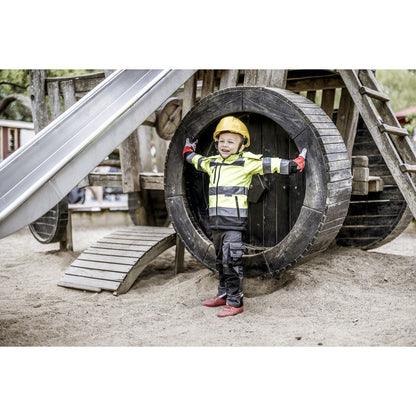 NITRAS MOTION TEX KIDS, jól látható softshell kabát, neon sárga / fekete