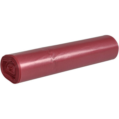 A képen egy feltekert Abena Re-Seller GmbH szemeteszsák 70 L, 575x1000 mm, 32 my LDPE, egyszínű fehér háttér előtt - ideális hatékony hulladékkezeléshez.