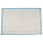 Egy ABENA Tissue eldobható alátét az Abena Re-Seller GmbH-tól, 6 rétegű, 60x90 cm, kék-fehér, egyszerű háttéren fekszik. Csomag 25 darabbal.